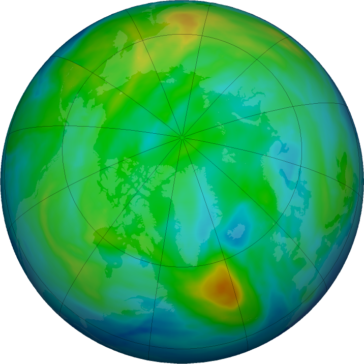 Arctic ozone map for 16 November 2018